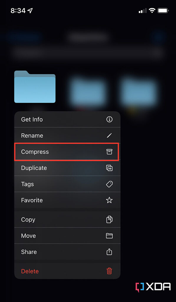 如何在 iPhone 上为照片和视频创建 zip 文件