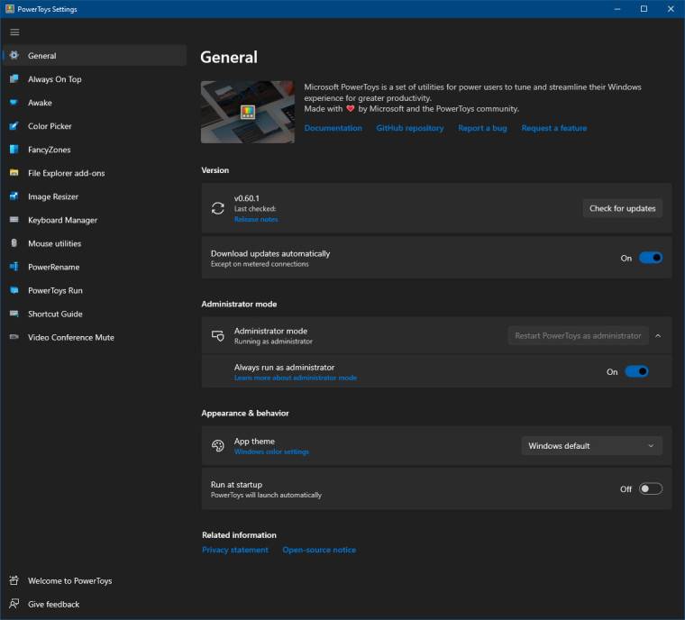 Microsoft PowerToys 0.60.1 包括对 Windows 11 中上下文菜单的修复
