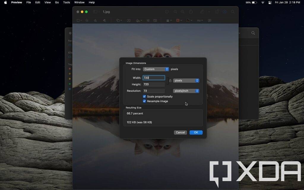 如何在 Mac 上调整图像大小