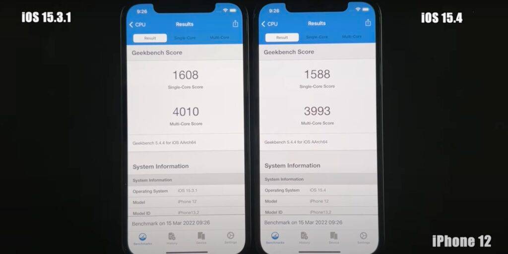 升级iOS 15.4 后,跑分实测多款iPhone 速度下跌?