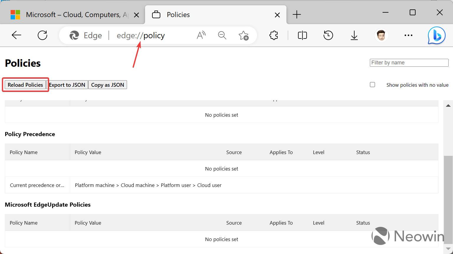 如何禁用 Microsoft Edge 中的 Bing 按钮？