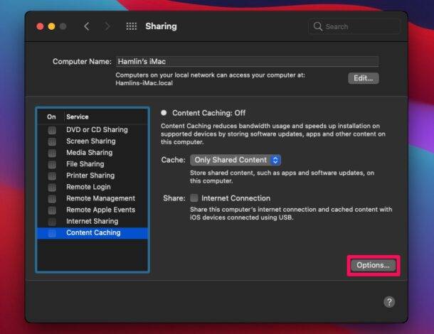 如何在 Mac 上使用内容缓存