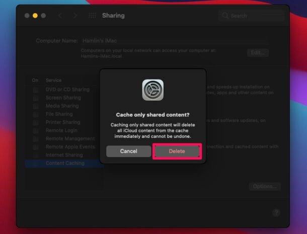 如何在 Mac 上使用内容缓存