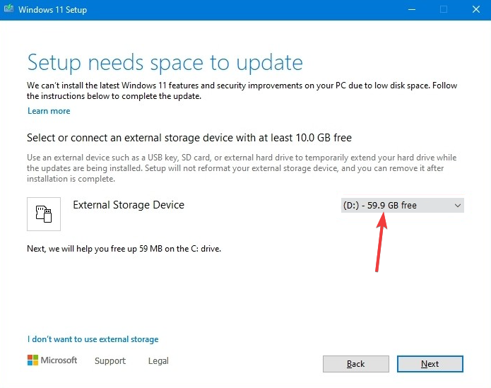 如何修复 Windows 11 的可用空间要求错误