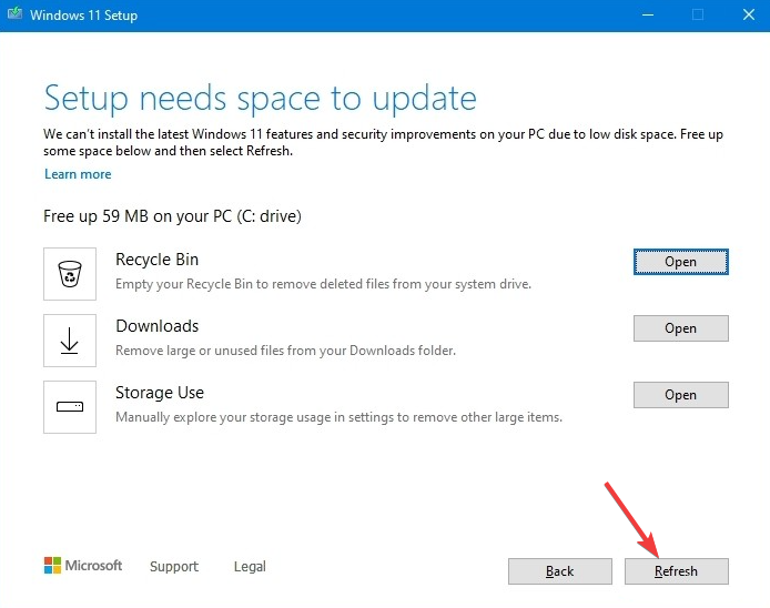 如何修复 Windows 11 的可用空间要求错误