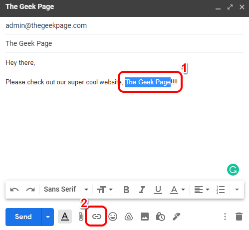如何在 Gmail 中添加文本和图像的超链接