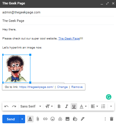 如何在 Gmail 中添加文本和图像的超链接