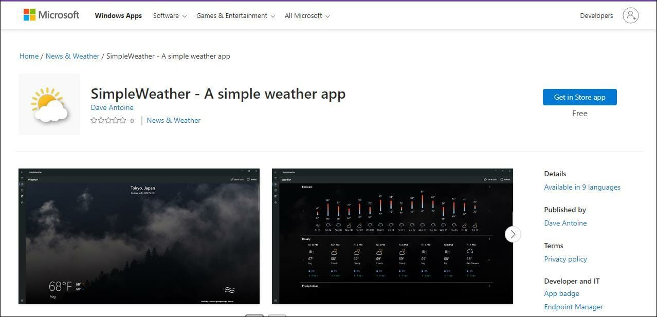 适用于 Windows 11 的 5 款最佳天气应用程序 [2022 年列表]