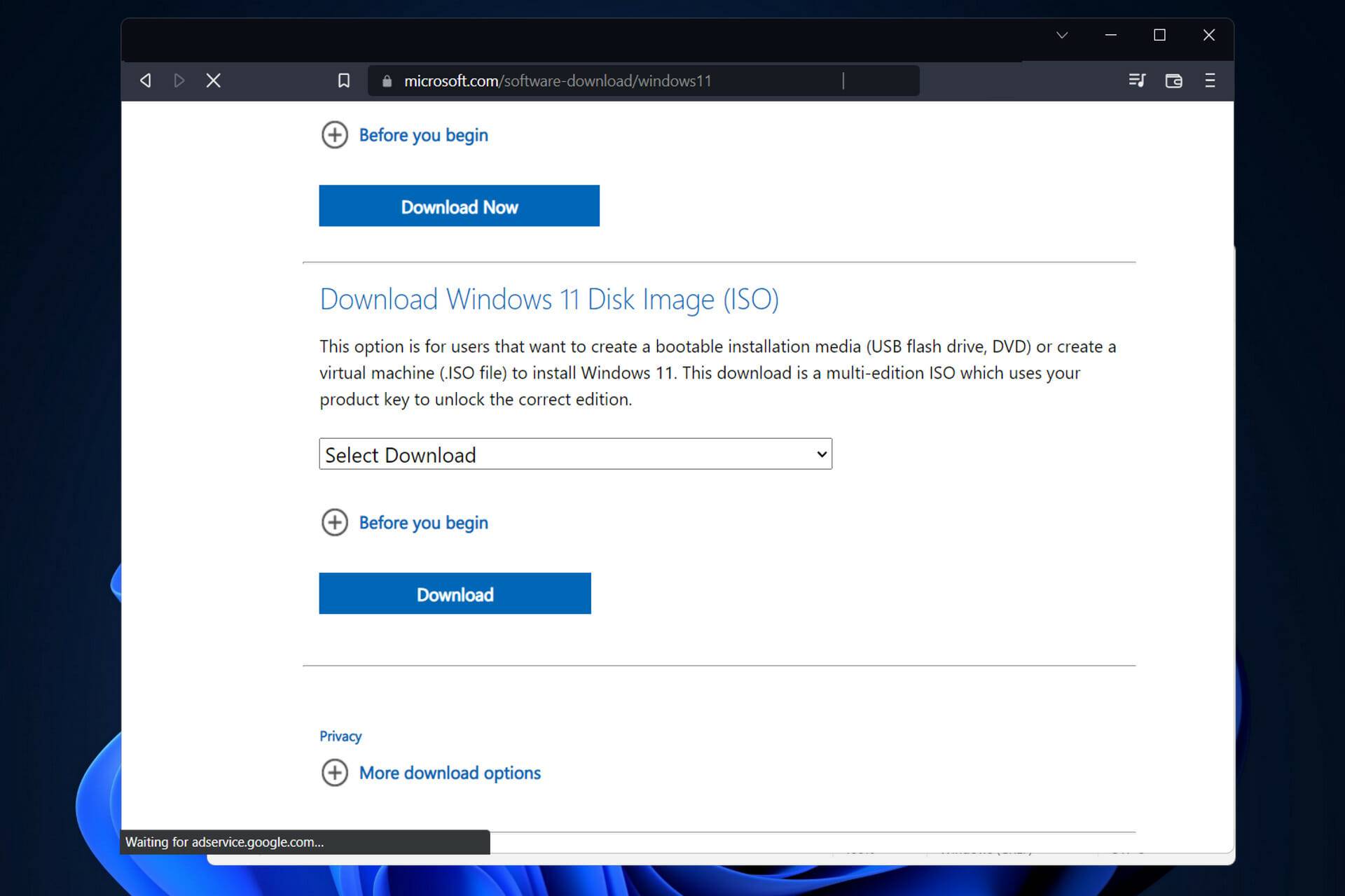 如何在没有产品密钥的情况下下载 Windows 11 ISO