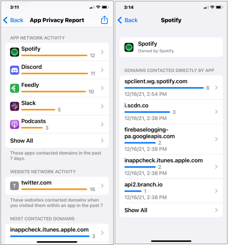 如何在 iPhone 或 iPad 上运行应用程序隐私报告
