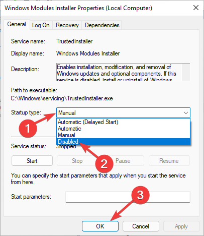 如何在 Windows 11 上安全禁用 Windows Modules Installer Worker