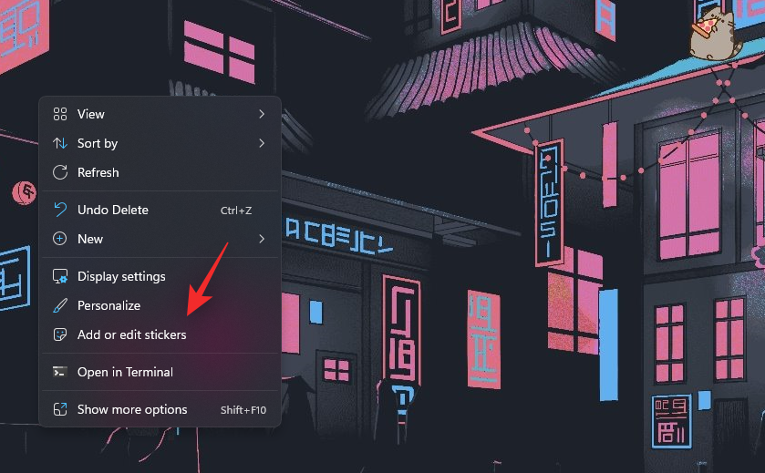 如何在 Windows 11 的桌面上使用贴纸