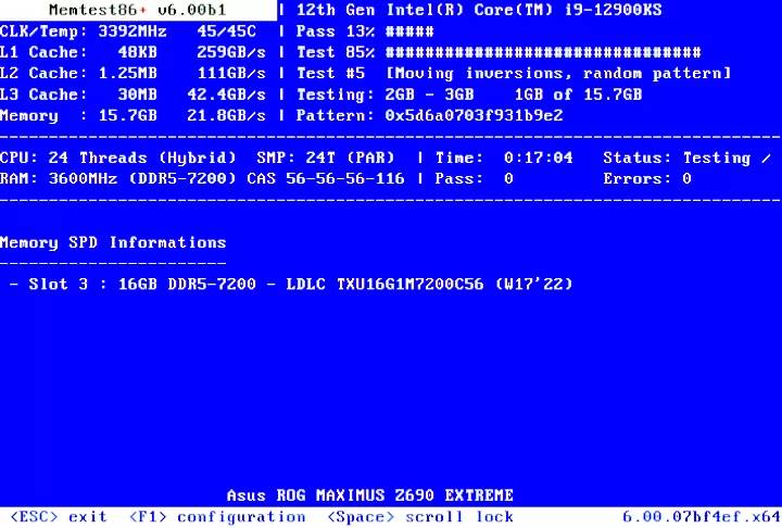 memtest86+ 6.10 发布，带有 UEFI 安全启动签名，无头 EFI