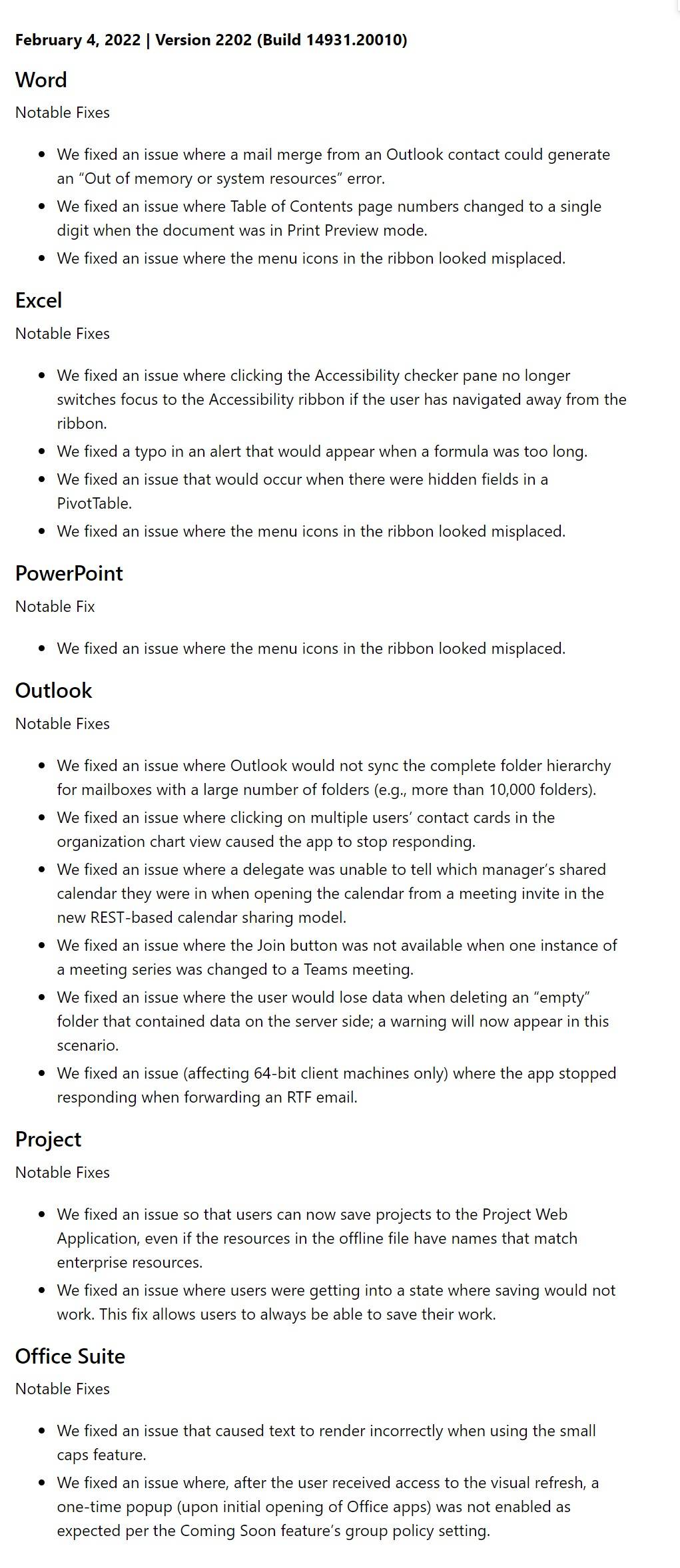 微软为 Windows 用户发布 Office Insider Build 14931.20010