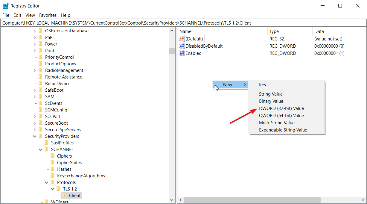 修复：创建 TLS 客户端凭据时发生致命错误