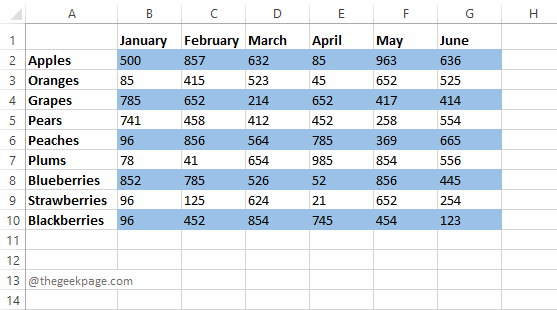 如何在 MS Excel 中为交替行或列着色