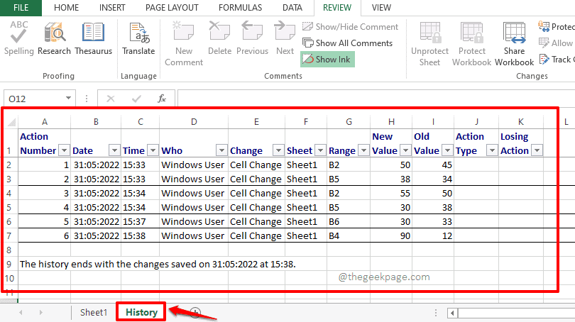 如何跟踪 Microsoft Excel 中的更改