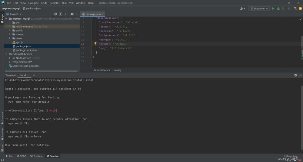 Express连接MySQL及数据库连接池的示例分析