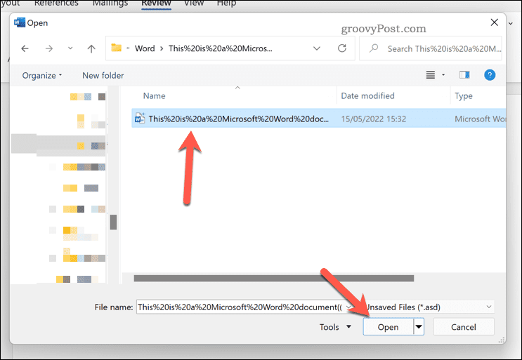 如何恢复未保存的 Word 文档