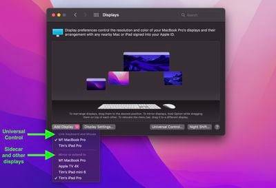macOS 12.3 中可以同时使用 Universal Control 和 Sidecar
