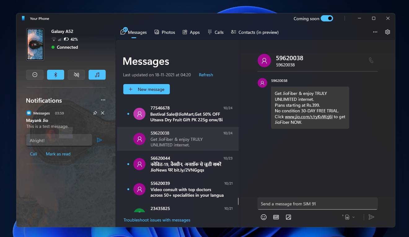Windows 11 重新设计的“Phone Link”承诺支持更多 Android 手机