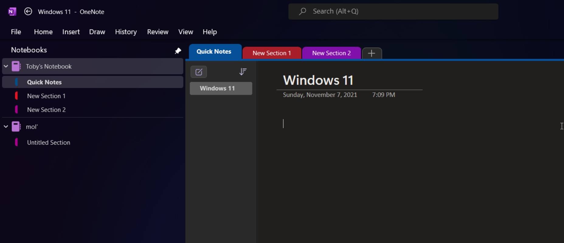 微软开始测试 Windows 11 的 OneNote 新设计