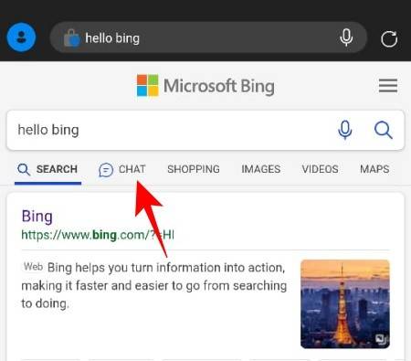 如何在Edge应用程序上与 Bing AI 交谈