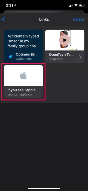 如何在 iPhone 和 iPad 上查看消息中共享的所有链接