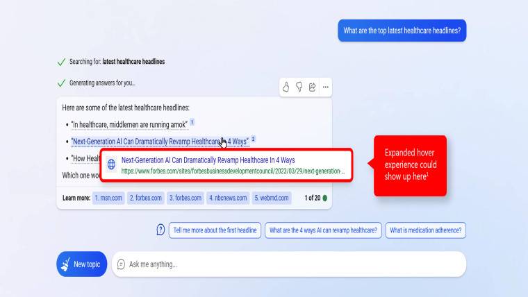 微软谈论其在 Bing Chat 响应中的广告计划