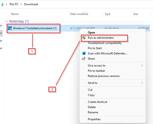 修复：Windows 11 安装助手消失