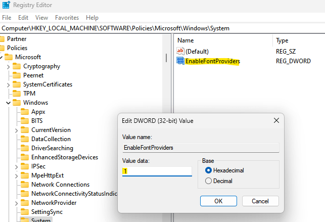 如何在 Windows 11 和 10 中启用字体提供程序