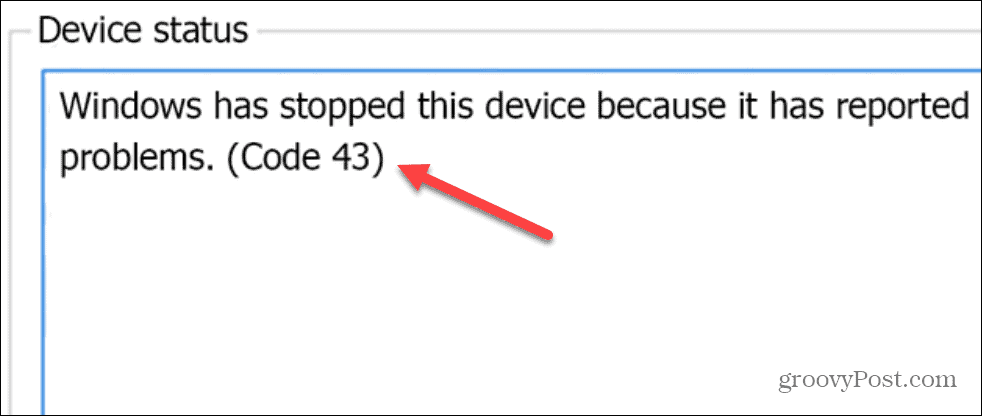 如何在 Windows 上修复 Code 43