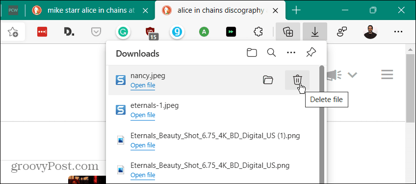 如何在 Microsoft Edge 中删除下载历史记录