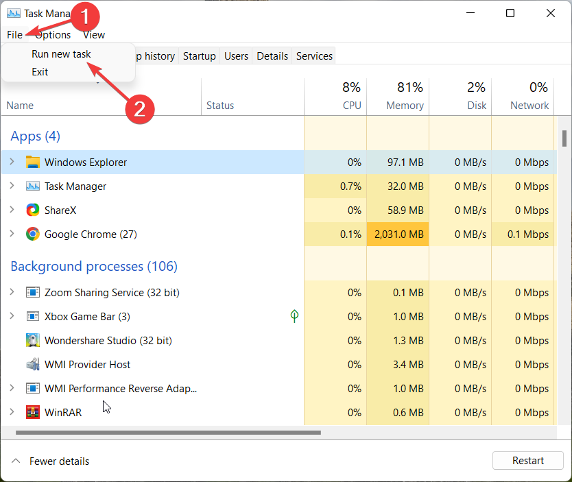 文件资源管理器在 Windows 11 上没有响应?如何修复它