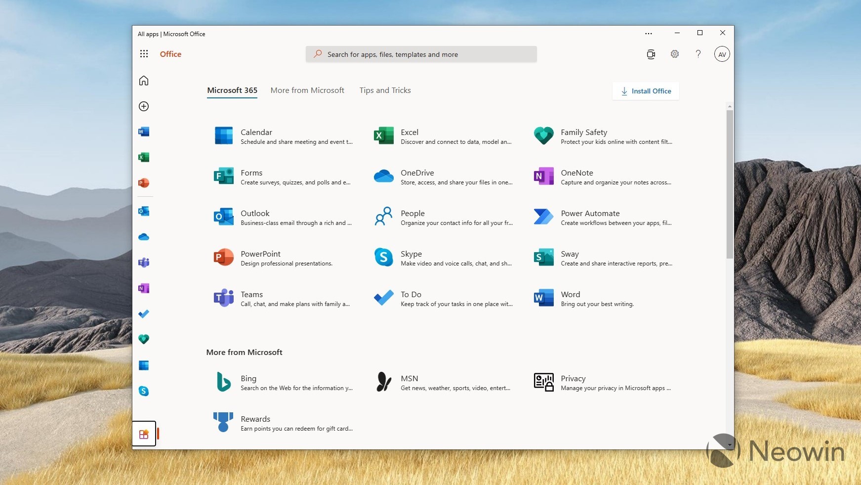 你很快就能在 Office.com 中使用 Teams 应用和适用于 Windows 的 Office 应用