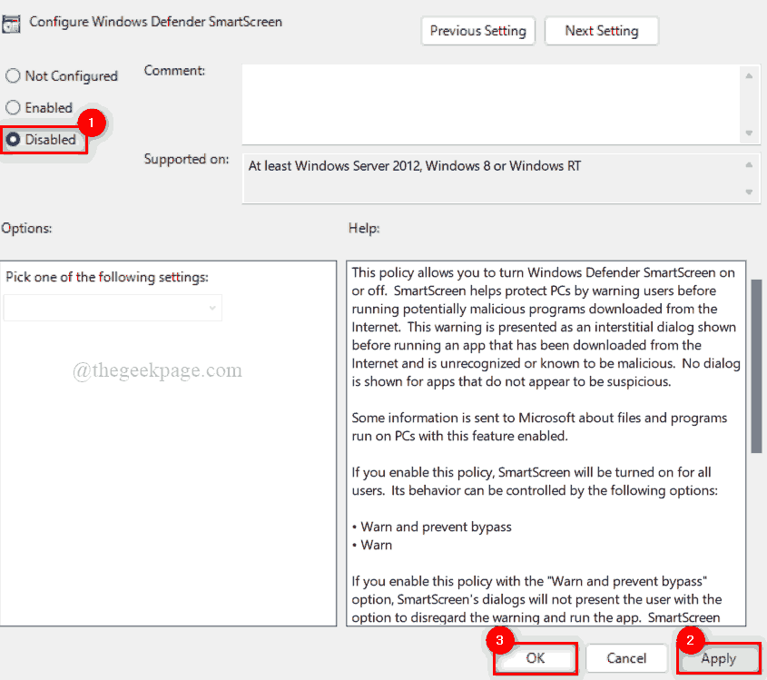 如何在 Windows 11、10 中禁用 Windows Defender SmartScreen