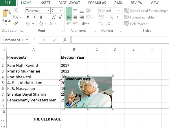 如何在 Microsoft Excel 的注释框中插入图片