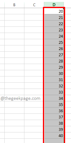 如何在 Microsoft Excel 中使用填充系列自动填充顺序数据
