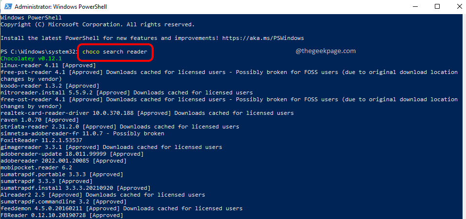 如何在 Windows 11 ,10 上从命令提示符或 PowerShell 安装应用程序