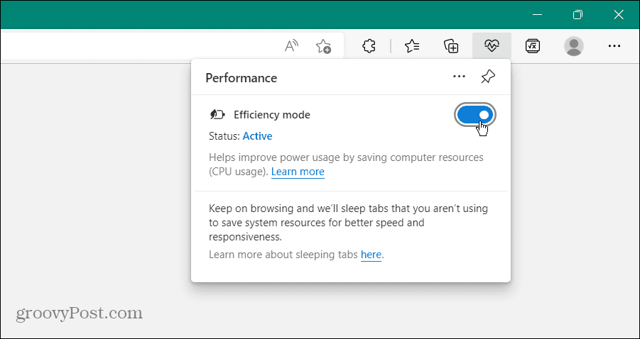 如何在 Microsoft Edge 中启用效率模式