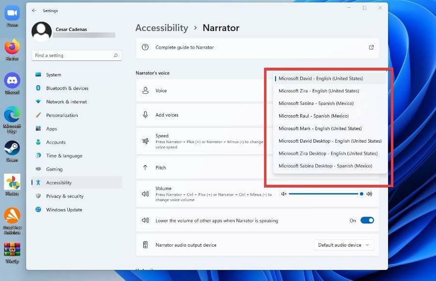 在 Windows 11 上使用文本转语音和语音识别