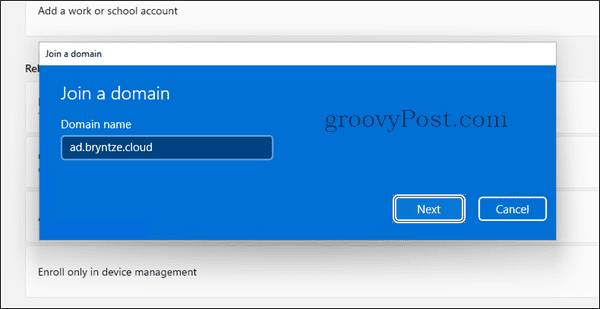 如何将 Windows 11 PC 加入域