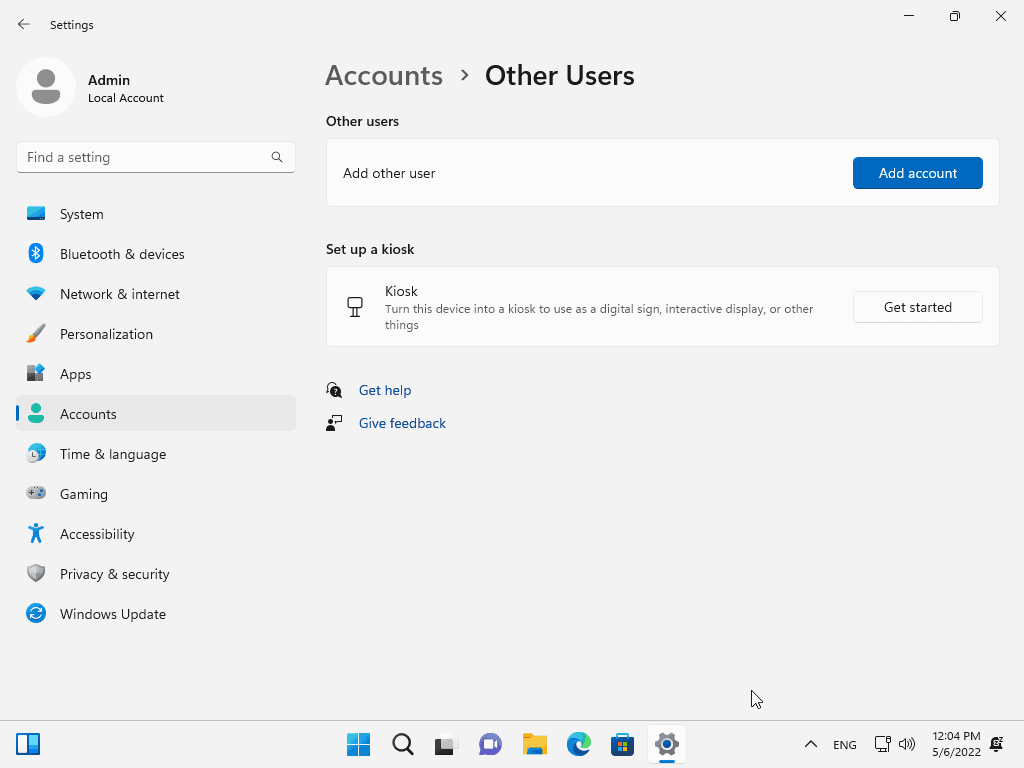 如何在 Windows 11 版本 22H2 设备上使用本地帐户