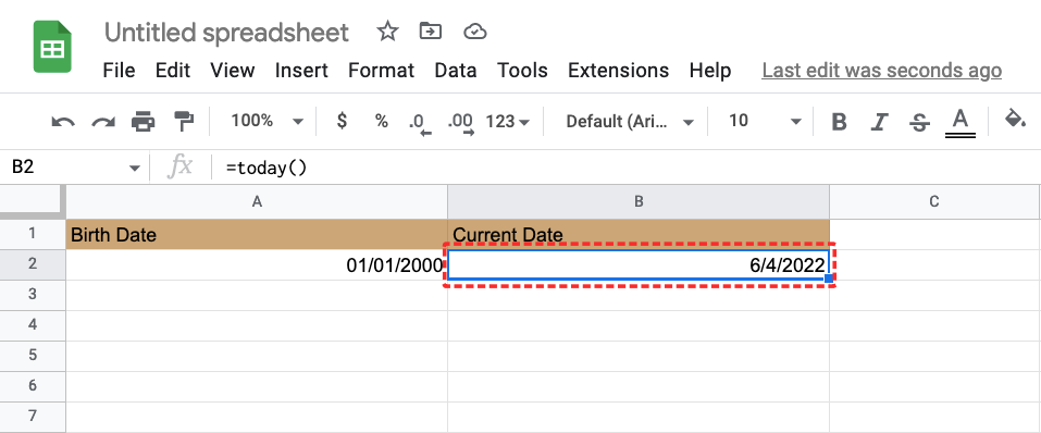 如何计算 Google 表格上的日期之间的差异