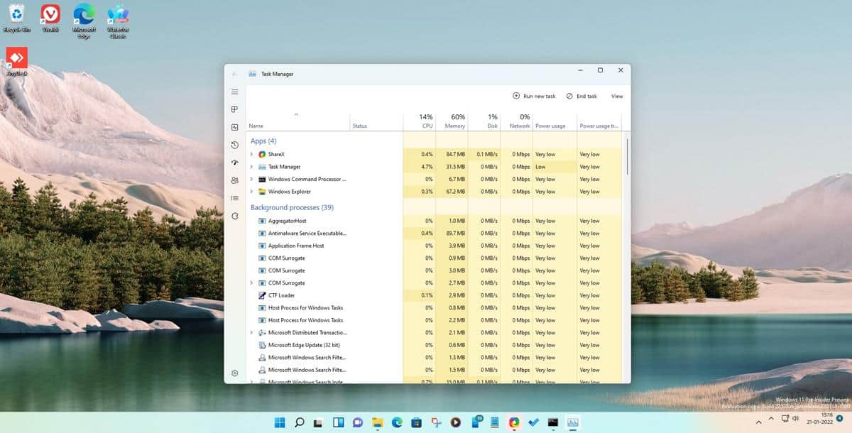 Windows 11 有一个设计流畅的新任务管理器，这是你可以在 Insider Program 中尝试的方法