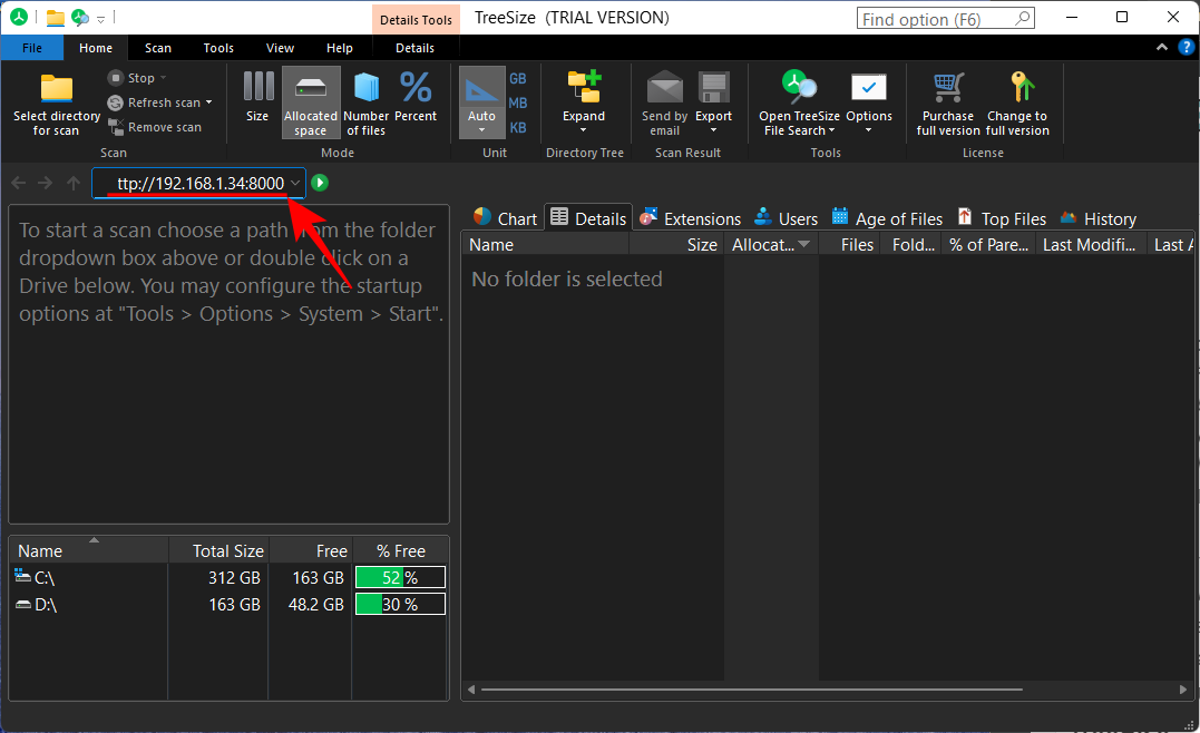 如何从 Windows 11 或 10 无线检查 Android 上的已用空间