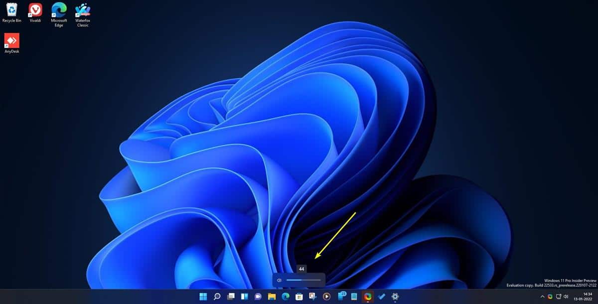 Windows 11 在最新的 Insider Preview Build 中获得了新的音量滑块和亮度滑块