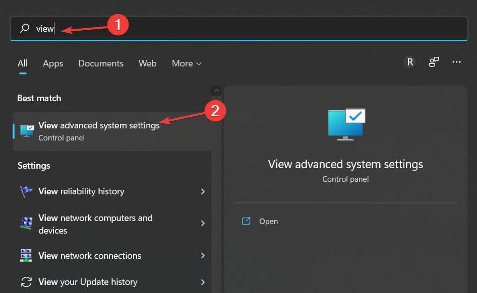 使用高级系统设置享受更快的 Windows 11