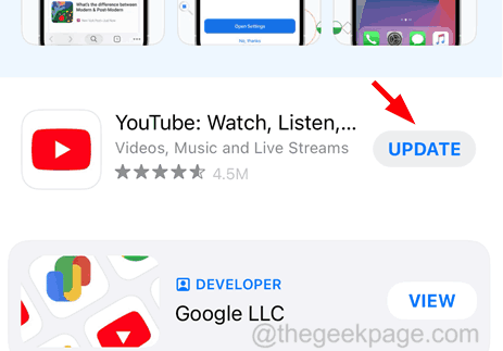 “出现问题，点击重试”iPhone上的Youtube错误[已解决]