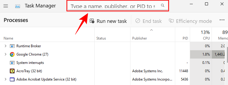 如何在 Windows 11 的任务管理器中使用过滤器搜索进程